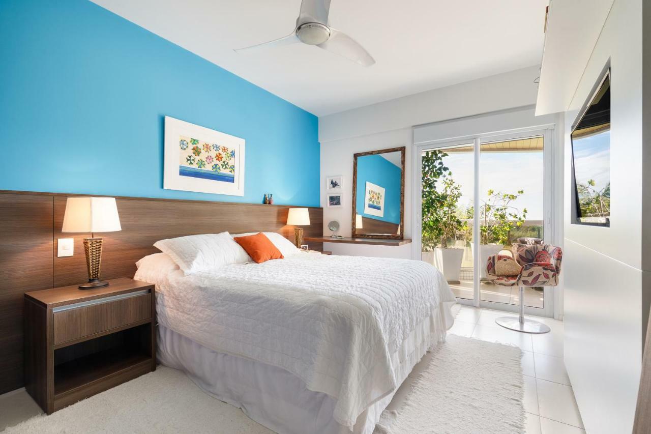 Apartamento com 4 suítes pé na areia Florianópolis Exterior foto