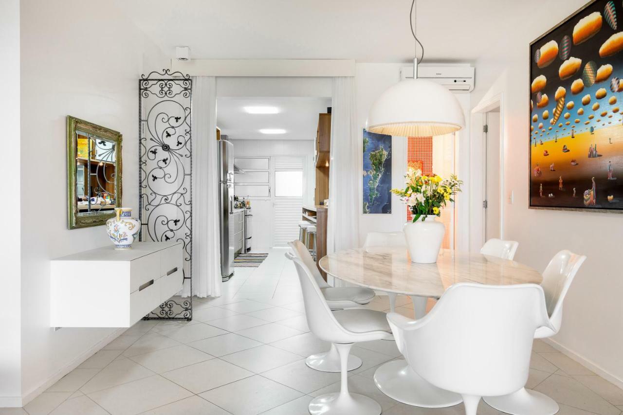 Apartamento com 4 suítes pé na areia Florianópolis Exterior foto